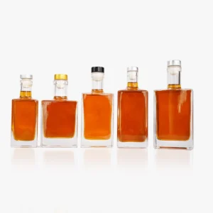 250ml 500ml 750ml Square Glass Whiskey Bottles With Cork