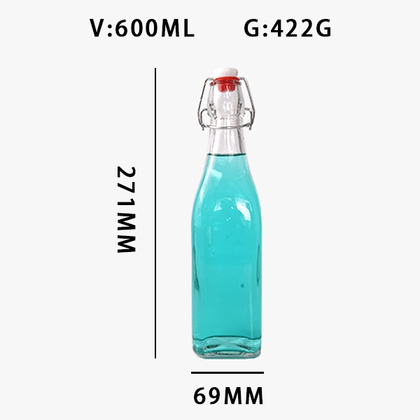 263ml 540ml 600ml 960ml Glass Swing Top Bottles For Beverage Juice Beer Vodka Whiskey