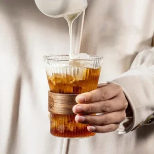 280ml Glass Coffee Mug for Cappuccino and Latte