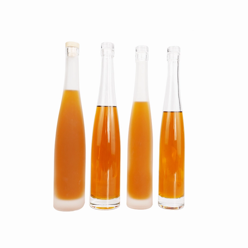 375ml 500ml Slim Tall Thin Glass Liquor Bottle with Acrylic Stopper