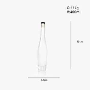 400ml Glass Icewine Bottles with Cork for Sale