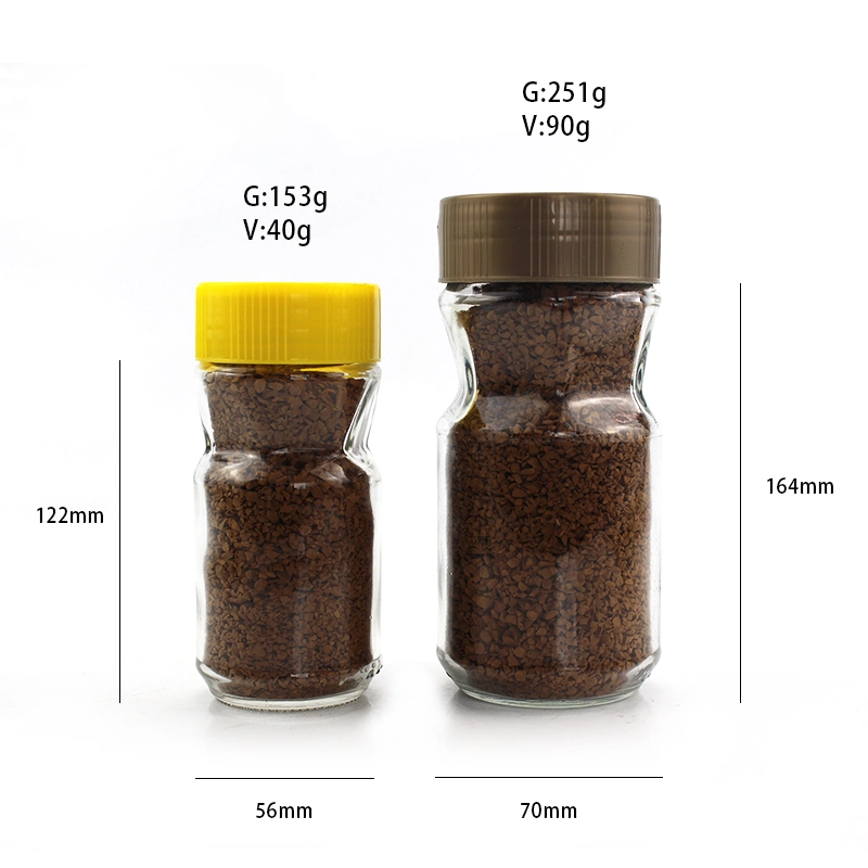 40g 90g Glass Jar For Coffee Beans With Sealed Lid 40g 90g Glass Jar For Coffee Beans With Sealed Lid
