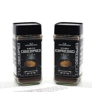 50g Instant Coffee Jar With Square Black Lid