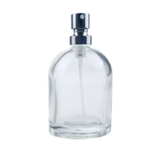 50ml Clear Glass Perfume Bottle with Silver Spray Cap