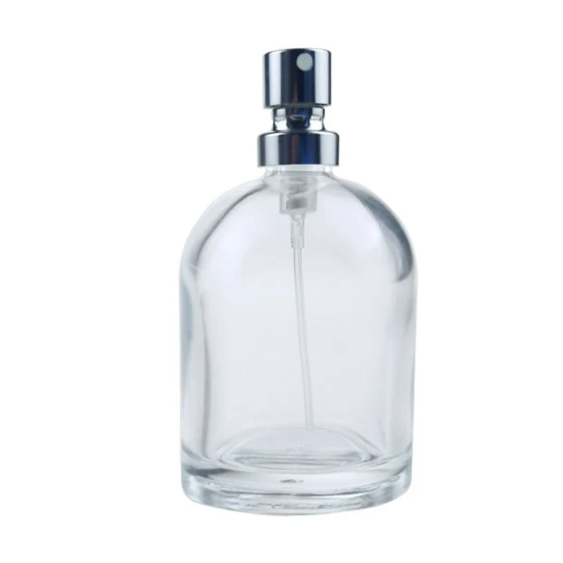 50Ml Clear Glass Perfume Bottle With Silver Spray Cap