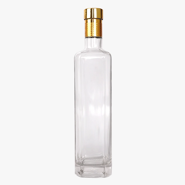 750ml glass liquor bottles Wholesale with Gold Lid