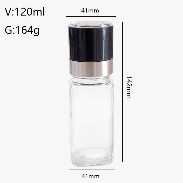 Amy Sun kitchen 2oz 2.5oz 3.5oz 4oz 6oz glass spice jar with stainless steel lid