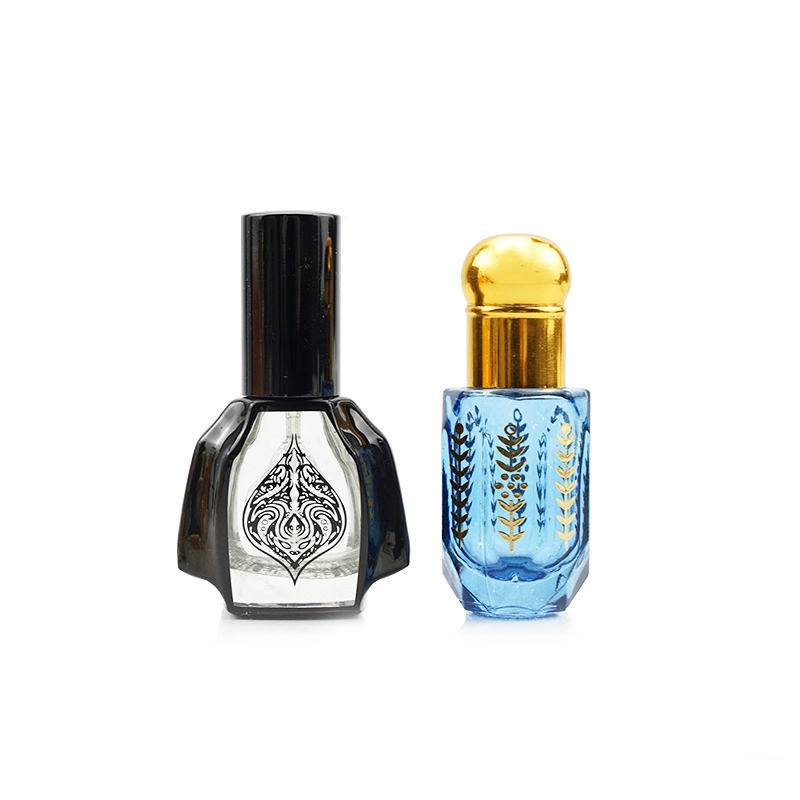 Best Blue Black Empty Attar Bottle Small 10ml Octagonal