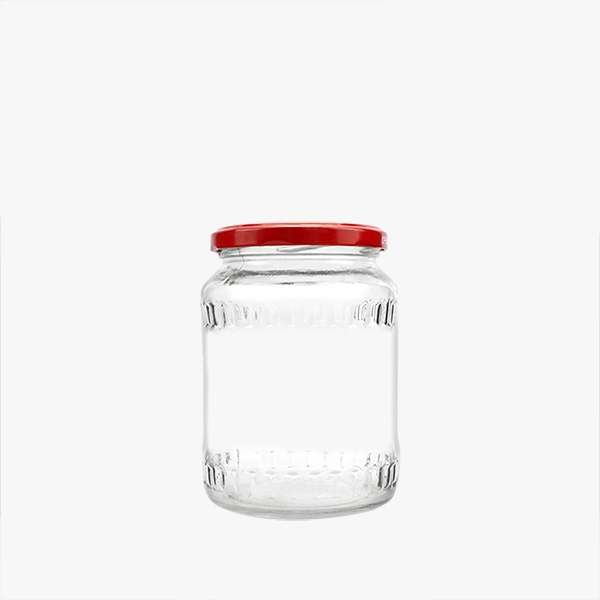 Durable Recyclable 20oz Pickle Cucumber Glass Jar with Metal Lids