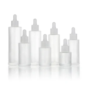 Essential Oil Bottle Luxury Empty Cosmetic 50ml Round clear Frosted