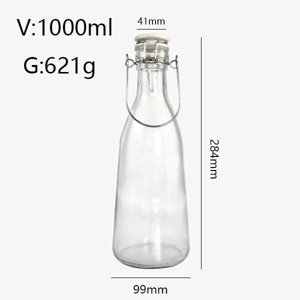 Flip Top Glass Bottles 1 Liter