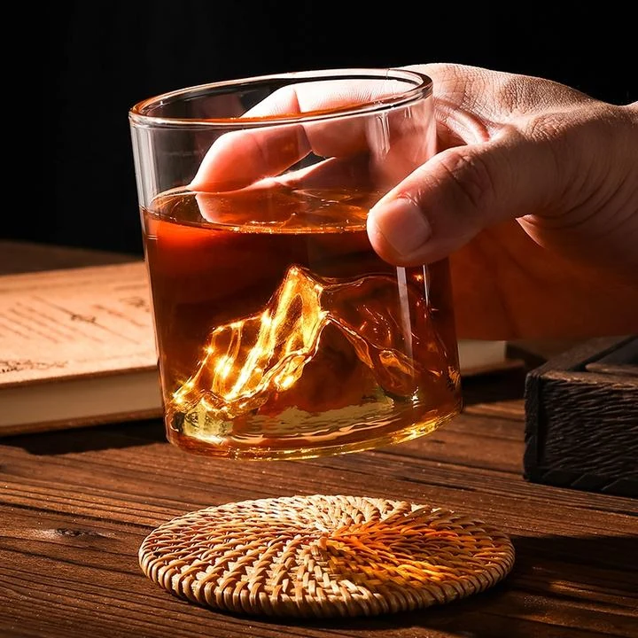 Fuji Mountain Shape Borosilicate Whiskey Glass Set