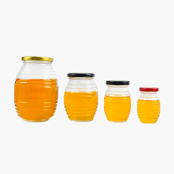 Glass Beehive Honey Jar with Tinplate Lid