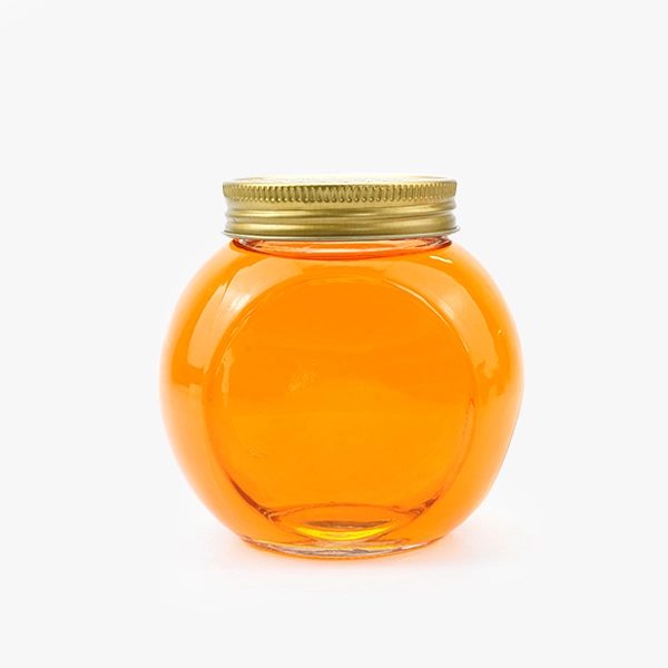 Glass Honey Pot Belly Jar With Screw Lid 180ml 450ml