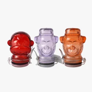 Glass Monkey Jar with Clip Cap