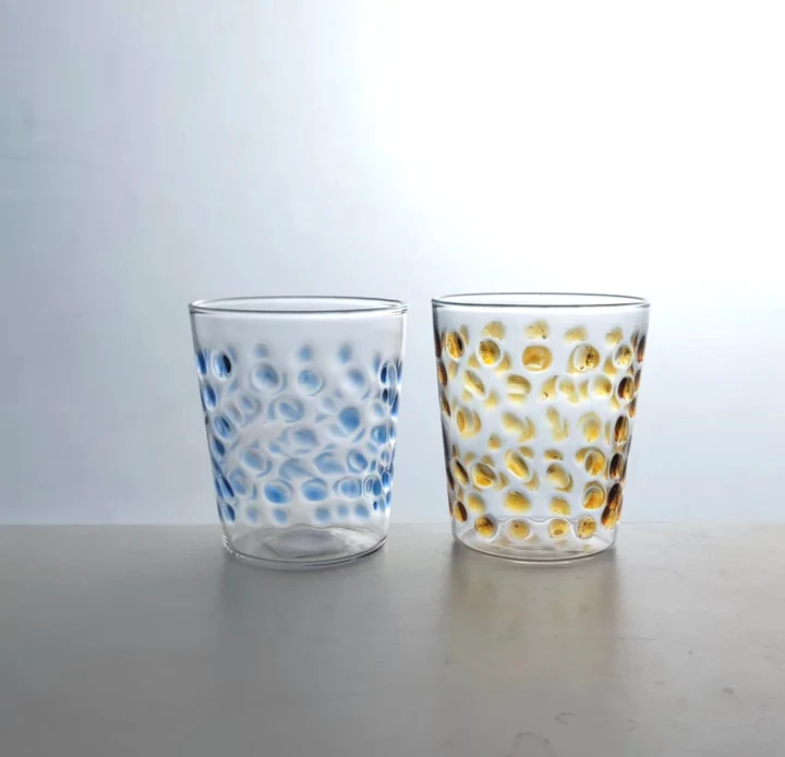 Hand Blown Dot Design Borosilicate Glass Cup Hand Blown Dot Design Borosilicate Glass Cup