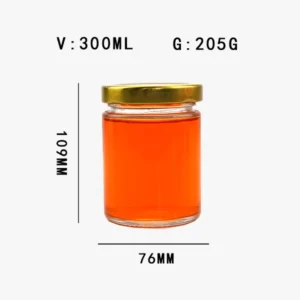 Round Glass Honey Jars with Tin Lid 5 oz 10 oz