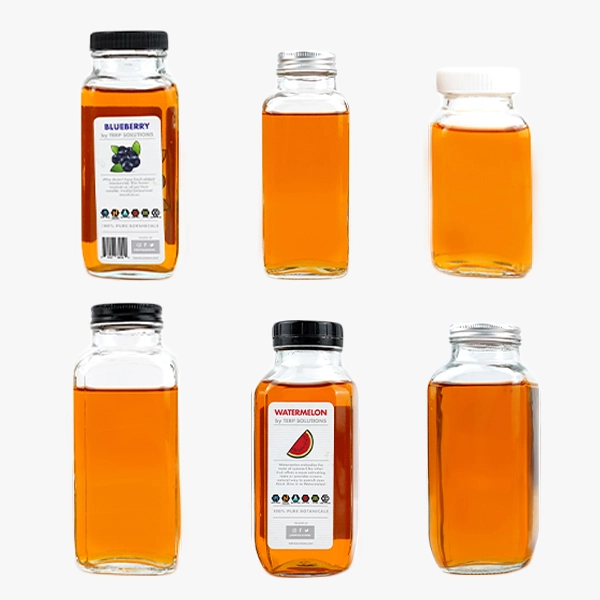 Square Glass Juice Bottles 180ml 200ml 350ml 400ml