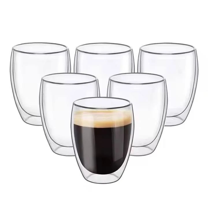 Transparent Double Wall Glass Cup 80–450Ml – Borosilicate Drinkware Set Transparent Double Wall Glass Cup 80–450Ml – Borosilicate Drinkware Set
