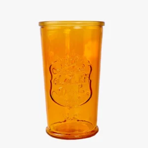 Unique amber 400ml glass juice cup for sale