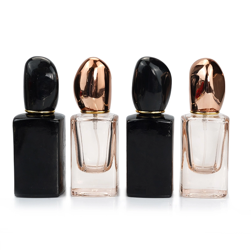 Wholesale Black Square Perfume Bottles With Unique Cap