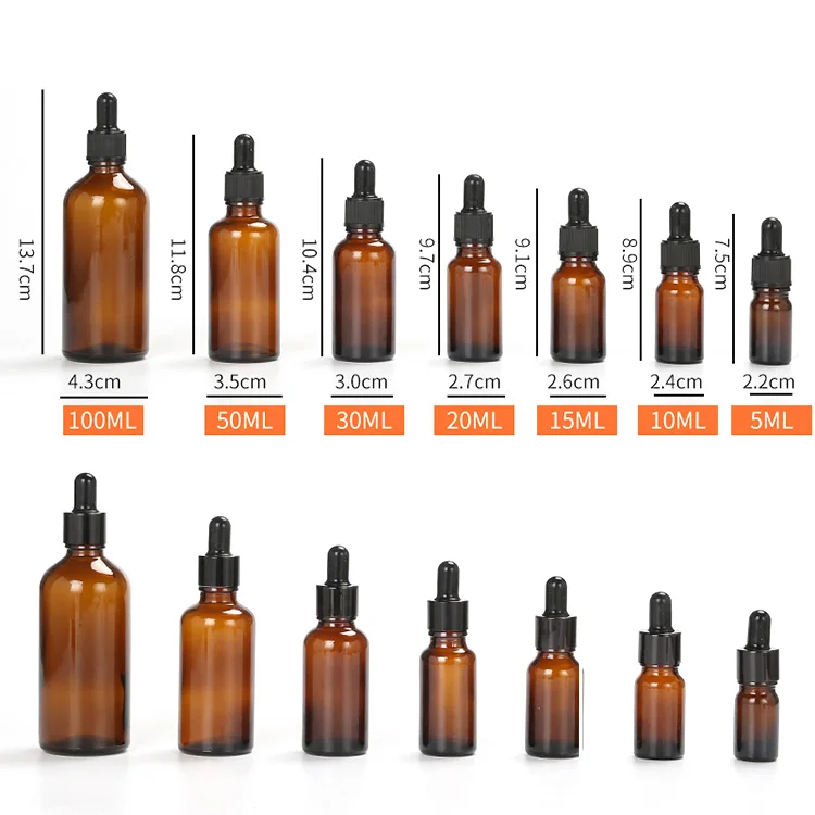 Wholesale amber dropper bottles for essential oil