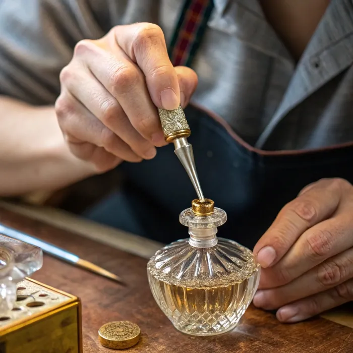 Perfume bottle design artisan refilling vintage perfume bottle